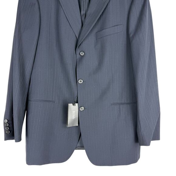 NEW Hugo Boss Two Button Blazer Virgin Wool Navy Blue Size 42R - Picture 3 of 7